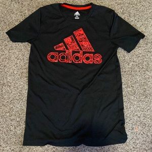 Black and red Adidas boys shirt